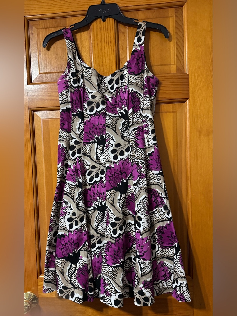Nine West Purple Floral A-Line Sundress